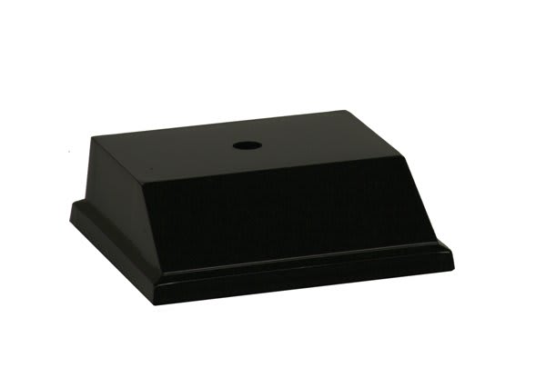 3 3/4" x 3 3/4" Black Centerhole Countersunk Big Plate Weighted Plastic Base