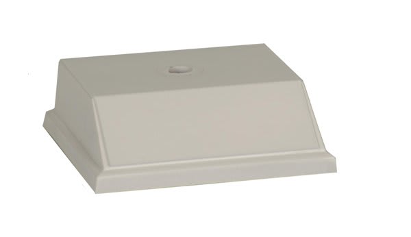 3 3/4" x 3 3/4" White Centerhole Countersunk Big Plate Weighted Plastic Base