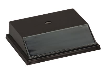 3 3/4" x 4 1/2" Black Centerhole Countersunk Big Plate Weighted Plastic Base