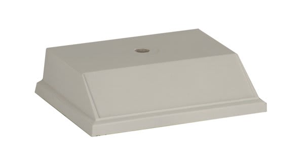 3 3/4" x 4 1/2" White Centerhole Countersunk Big Plate Weighted Plastic Base