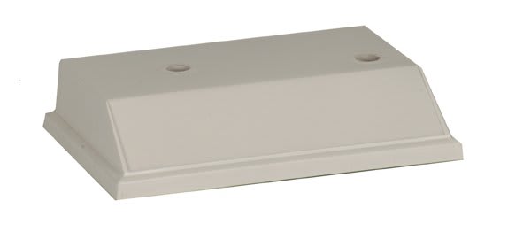 3 3/4" x 5 1/2" White 2-Hole Countersunk Big Plate Weighted Plastic Base