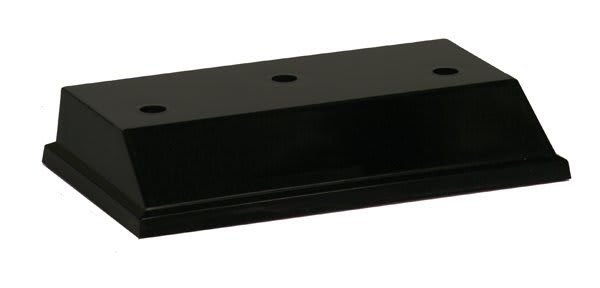 3 3/4" x 6 1/2" Black 3-Hole Countersunk Big Plate Weighted Plastic Base
