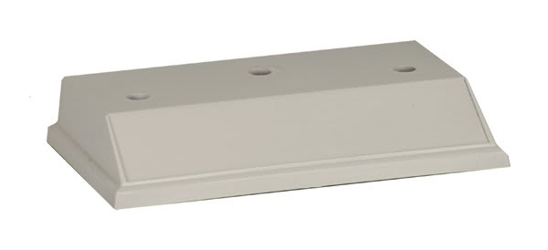 3 3/4" x 6 1/2" White 3-Hole Countersunk Big Plate Weighted Plastic Base