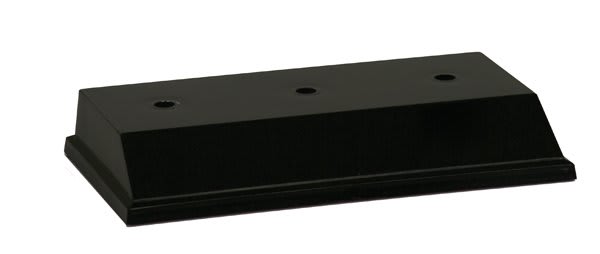 4 1/4" x 7 3/4" Black 3-Hole Countersunk Big Plate Weighted Plastic Base