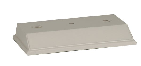 4 1/4" x 7 3/4" White 3-Hole Countersunk Big Plate Weighted Plastic Base