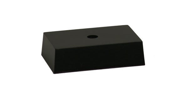 2" x 3" Black Center Hole Countersunk Big Plate Weighted Plastic Lid