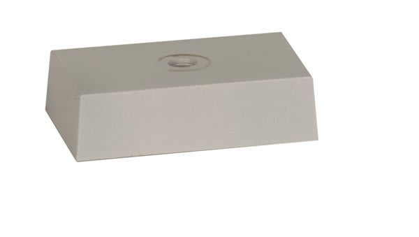 2" x 3" White Center Hole Countersunk Big Plate Weighted Plastic Lid