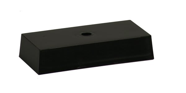 2" x 4" Black Center Hole Countersunk Big Plate Weighted Plastic Lid