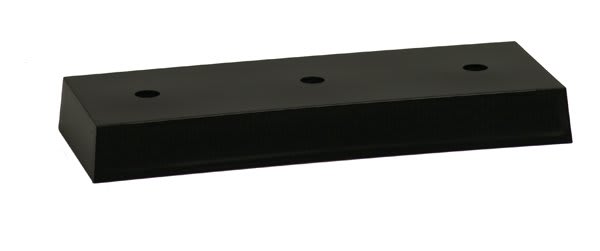 2 5/8" x 7 1/8" Black 3-Hole Countersunk Big Plate Weighted Plastic Lid