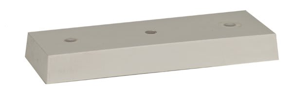 2 5/8" x 7 1/8" White 3-Hole Countersunk Big Plate Weighted Plastic Lid