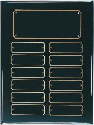 12 Plate Black Piano Finish Completed Perpetual Plaque
