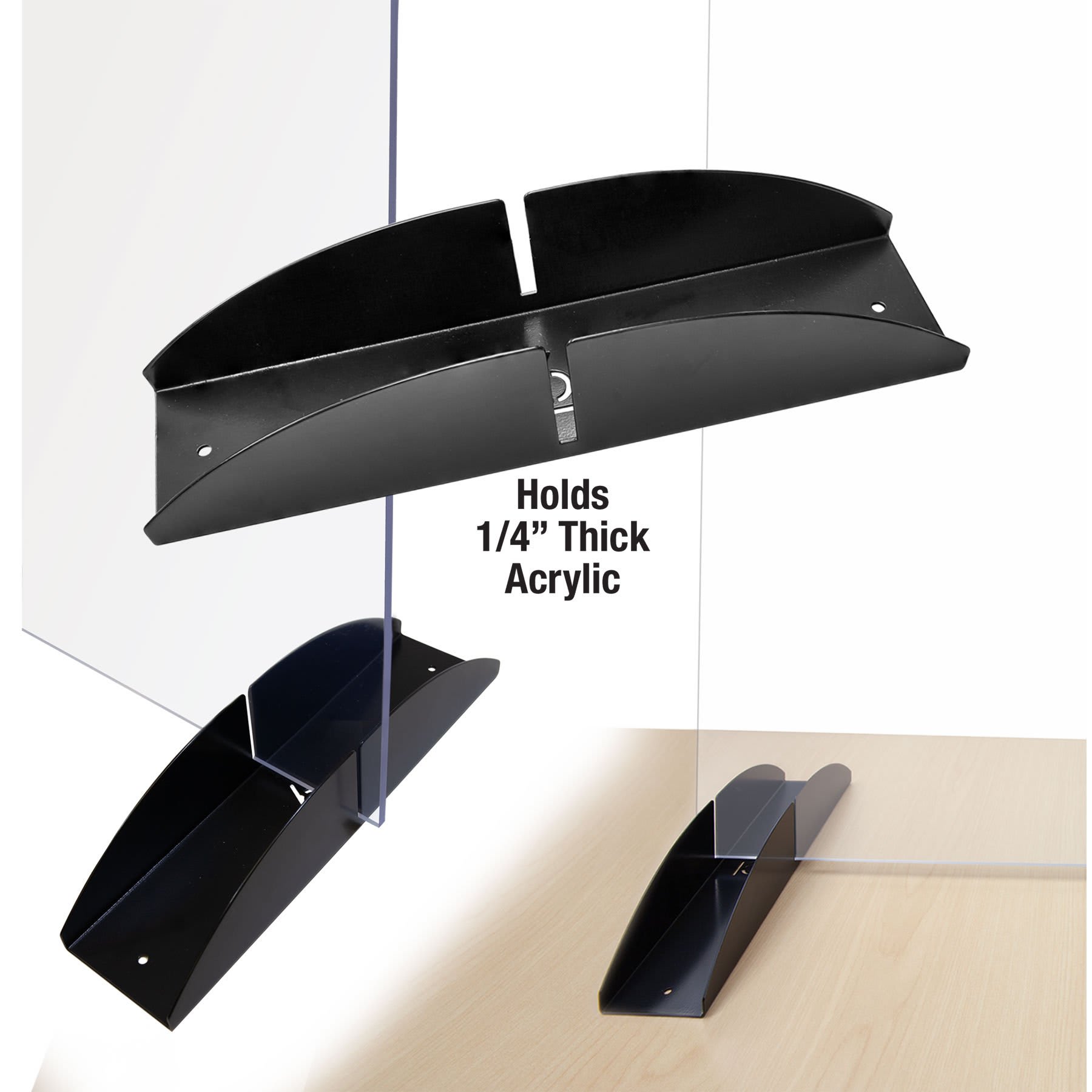 1/4" Black Acrylic Bracket Stand-Priced Per Piece