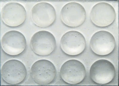 3/8" Clear Round Bump-Ons, 144 per sheet