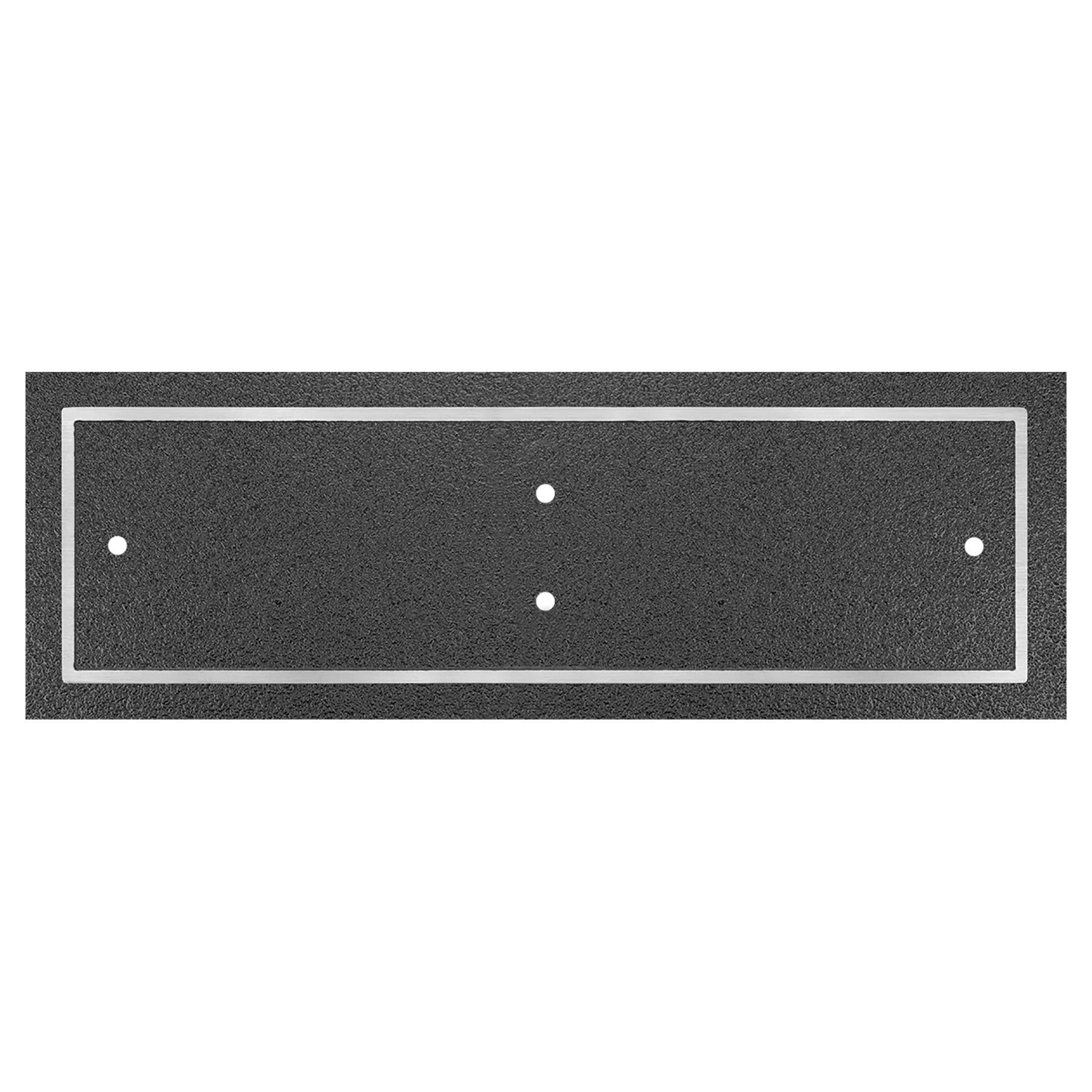 9" x 3" Silver/Black Rectangle Cast Aluminum Sign with 2 Mounting Screws