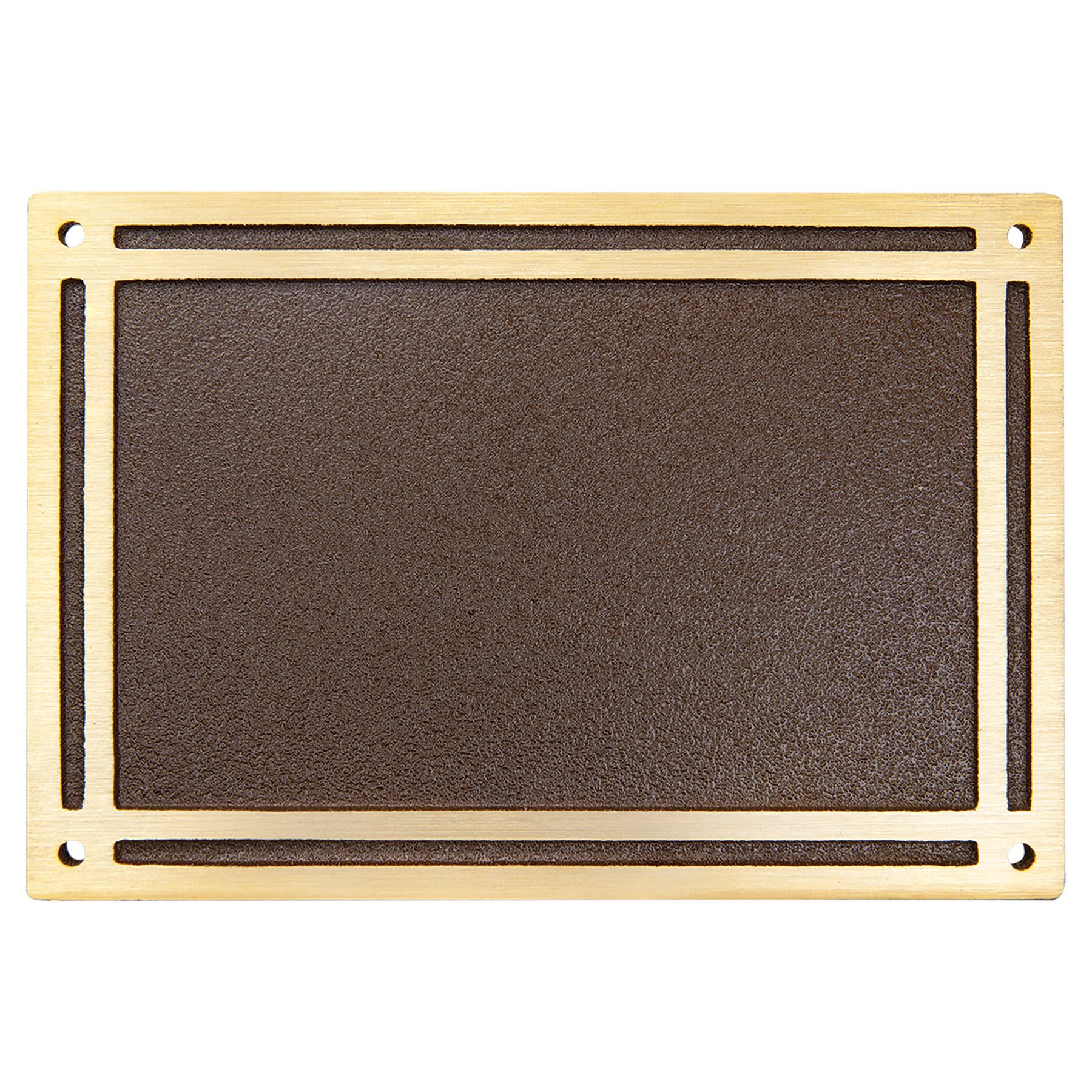 10" x 8" Bronze/Brown Rectangle Cast Aluminum Sign with 4 Mounting Screws