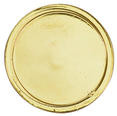 1 3/4" Gold Plain Edge Coin/Insert Not Incuded