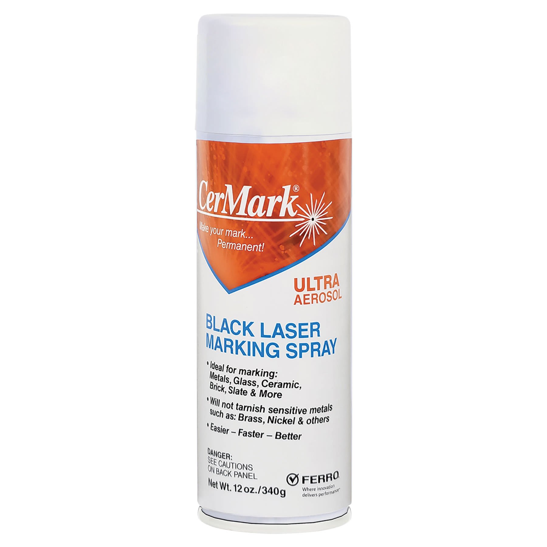 12 oz. Blackening CerMark Aerosol Spray for all Laser Markable Substrates
