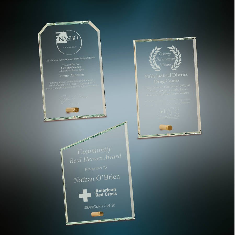 Clear Crystal Edge Glass Blank Sample Set