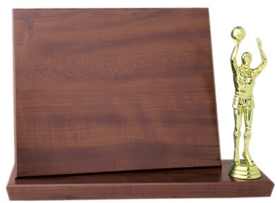 9 3/4" x 7 3/4" Cherry Finish Standup Plaque