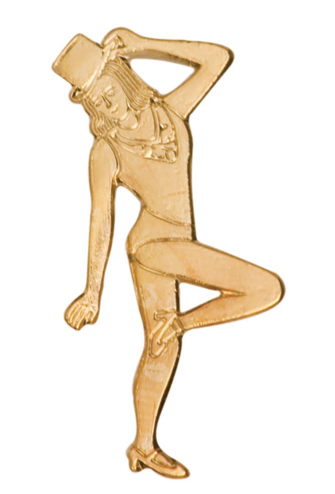 Gold Dancer Metal Chenille Letter Insignia
