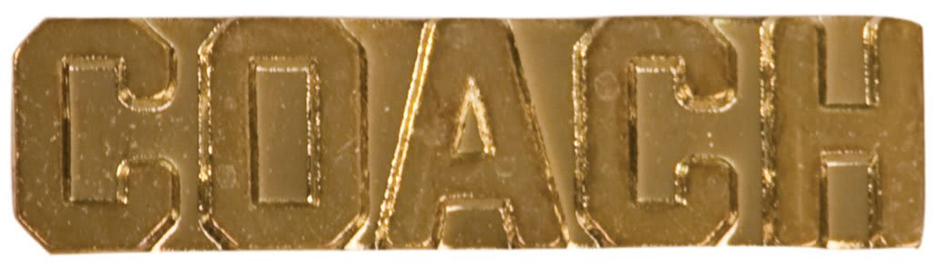 Gold Coach Metal Chenille Letter Insignia