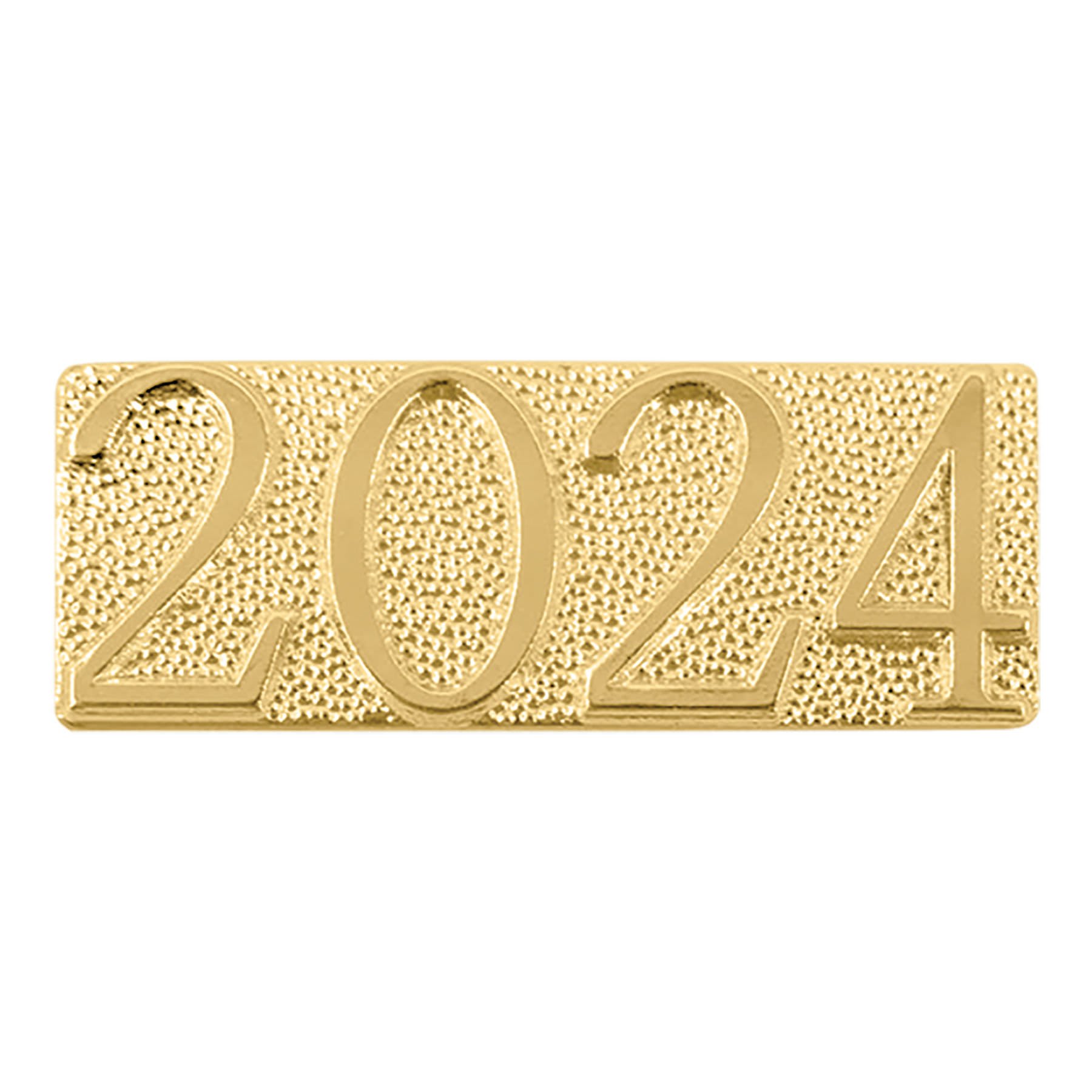 Gold 2024 Metal Chenille Letter Insignia