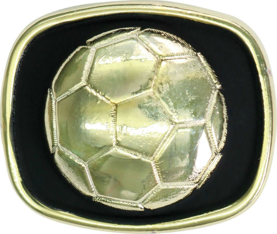 Gold/Black Soccer Champion Ring Insert
