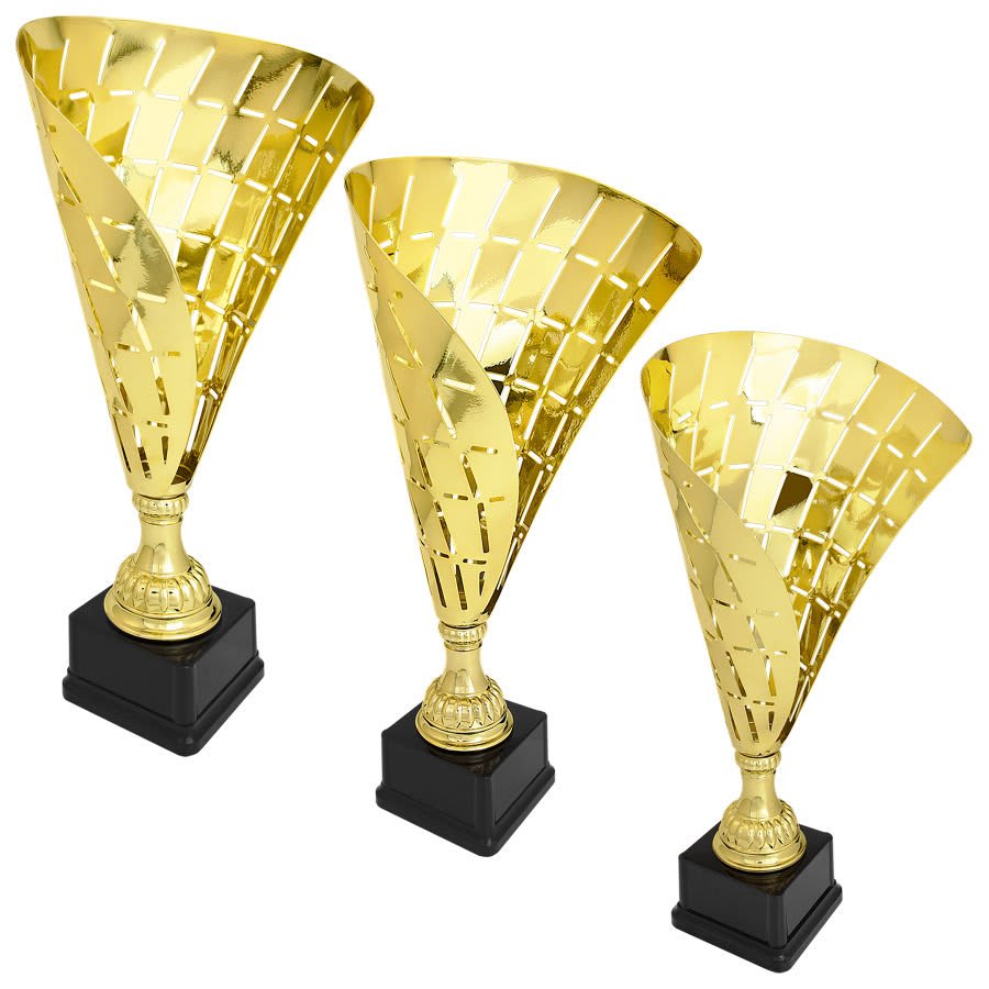Gold Metal Flag Cup on Plastic Base Sample Set