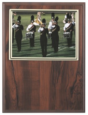9" x 12" Cherry Finish Slide-in Plaque w/ 7" x 5" Frame
