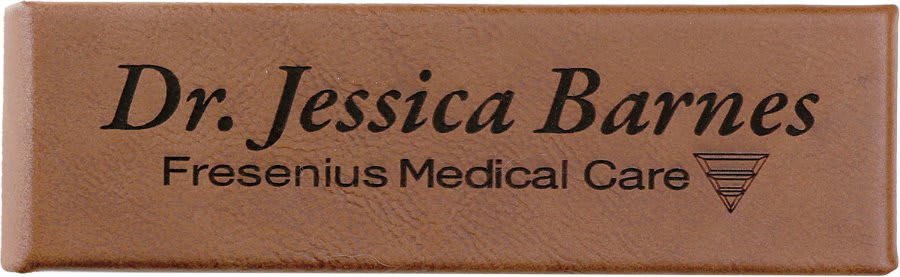 6 1/2" x 2" Dark Brown Laserable Leatherette Double Pen Case