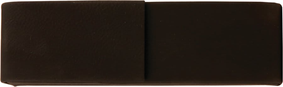 6 1/2" x 2" Black/Gold Laserable Leatherette Double Pen Case