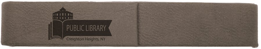 6 1/2" x 1" Gray Laserable Leatherette Single Pen Case