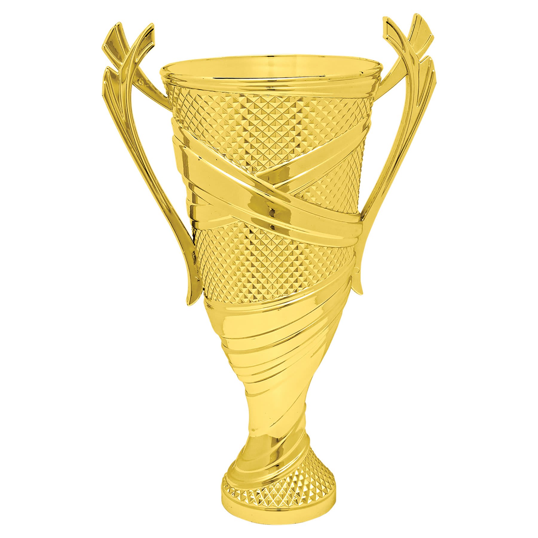8 3/4" Gold Plastic Textured Cup