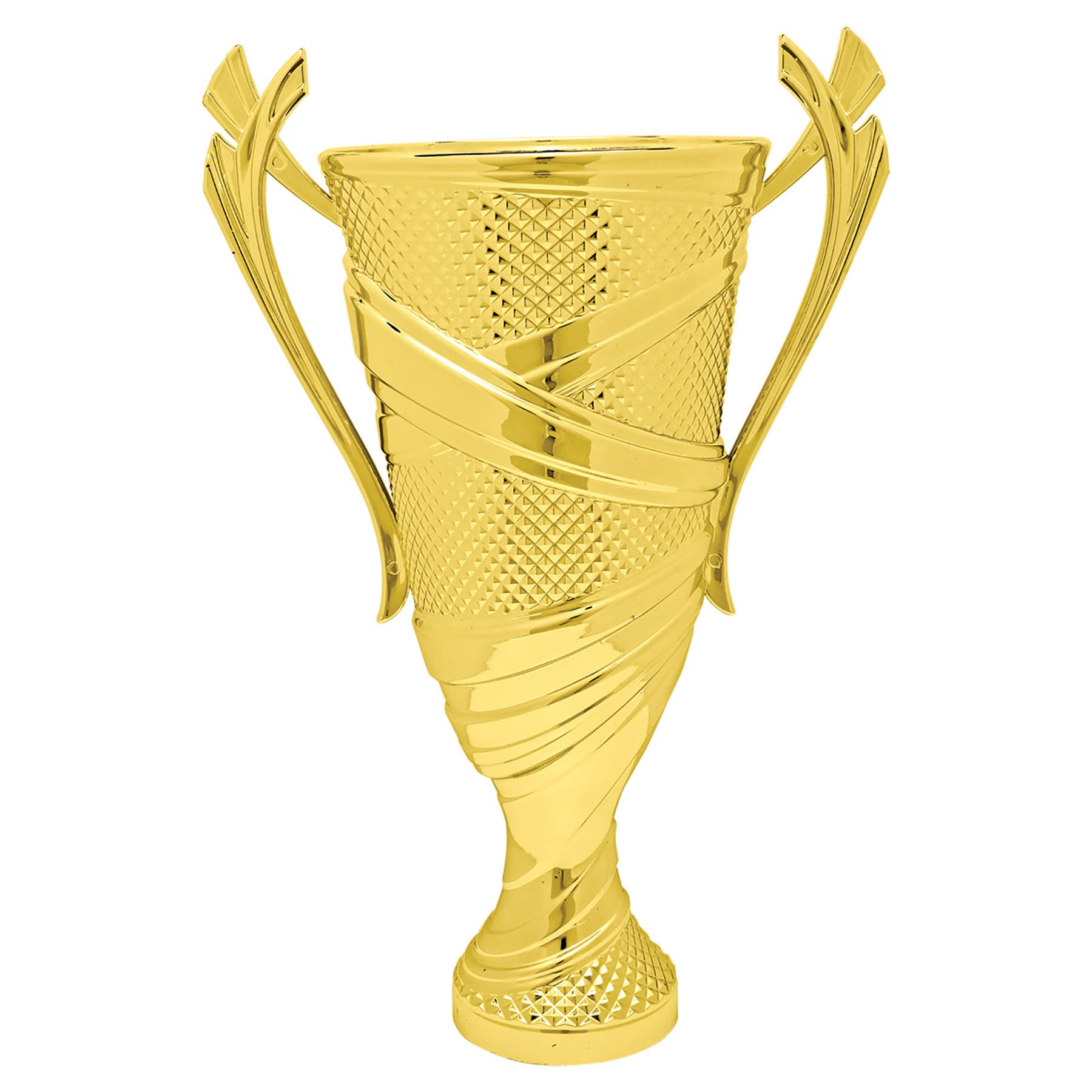 10 3/4" Gold Plastic Textured Cup