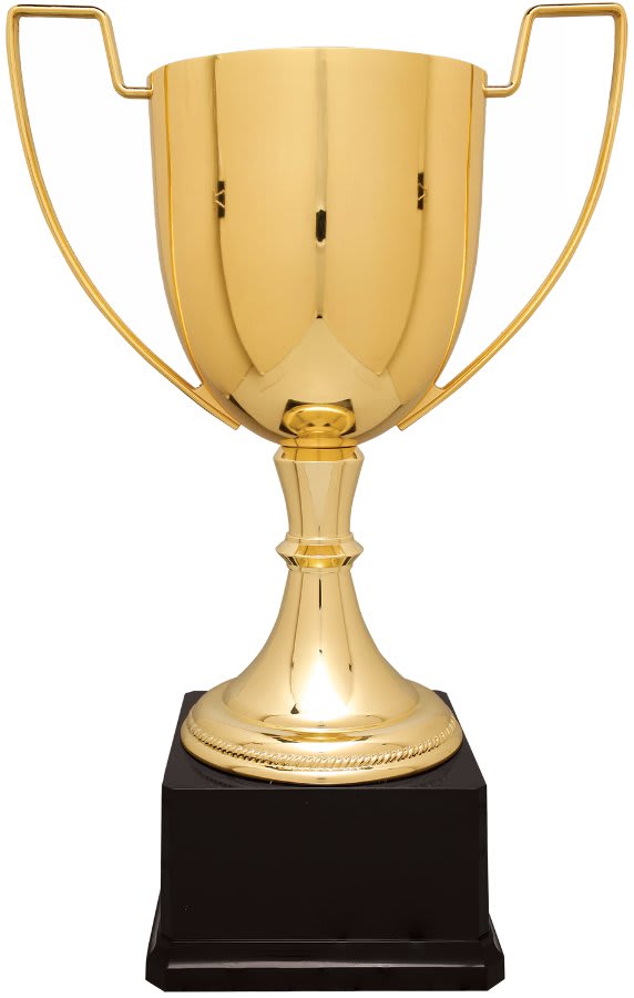 17 1/2" Gold Completed Zinc Cup Trophy on Plastic Base