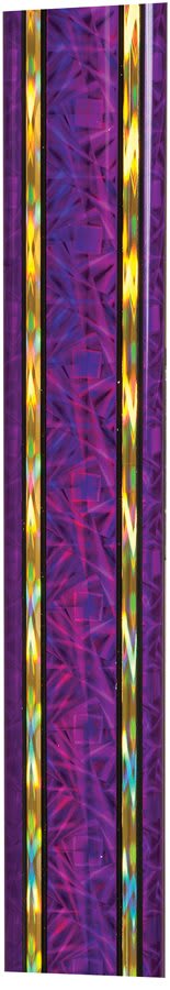 45" Purple/Gold Rectangular Dazzle Trophy Column
