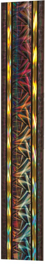 45" Black/Gold Rectangular Dazzle Trophy Column