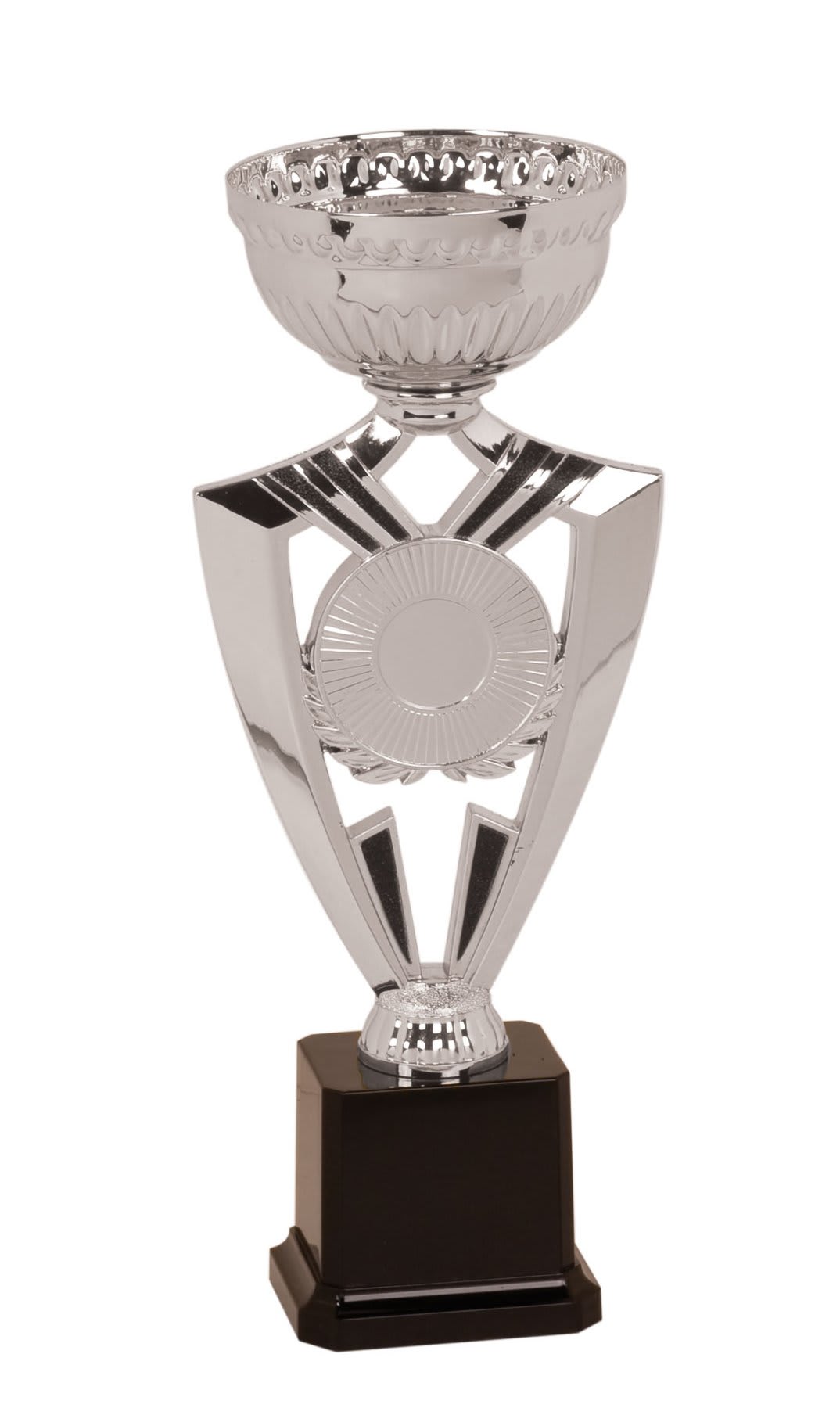 10 3/4" Silver Ribbon 2" Insert Holder Easy Cup Kit