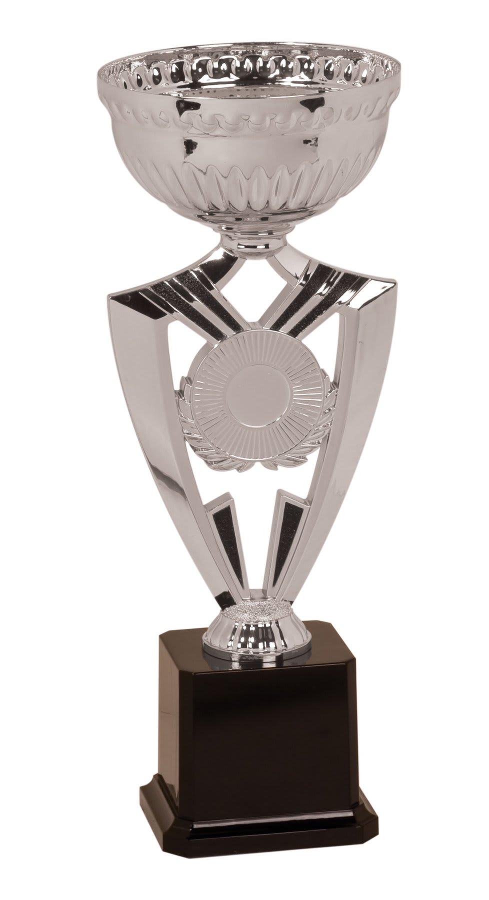 12 3/8" Silver Ribbon 2" Insert Holder Easy Cup Kit