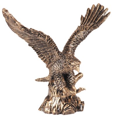 7 1/4" Antique Metallic Gold Eagle Resin