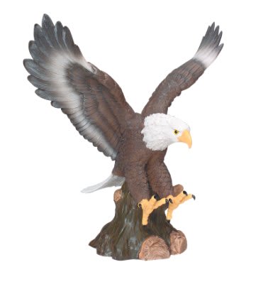 15" Hand Painted Eagle Resin