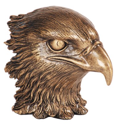4" Antique Metallic Gold Eagle Head Resin