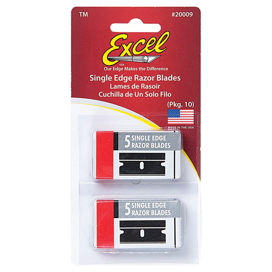 Excel .009" Single Edge Razor Blade - 10 Pack