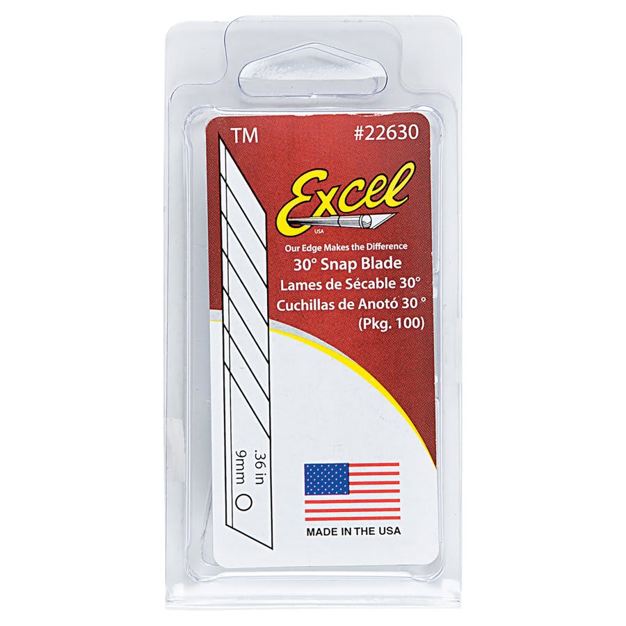 Excel 30 Degree Snap Blades - 100 Pack
