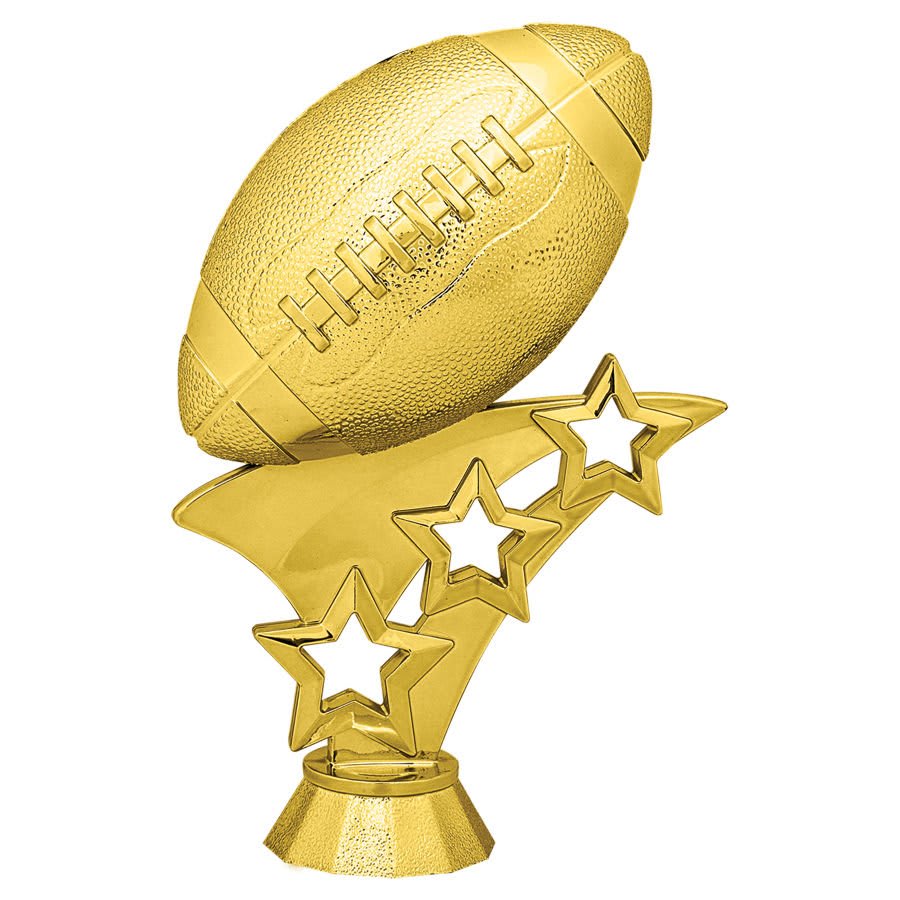 4 1/2" Gold Football 3-Star Figure