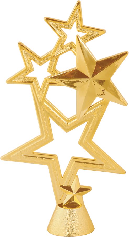 6 1/2" Gold 5-Star Figure