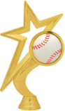 6 1/2" Gold Star Baseball Figure