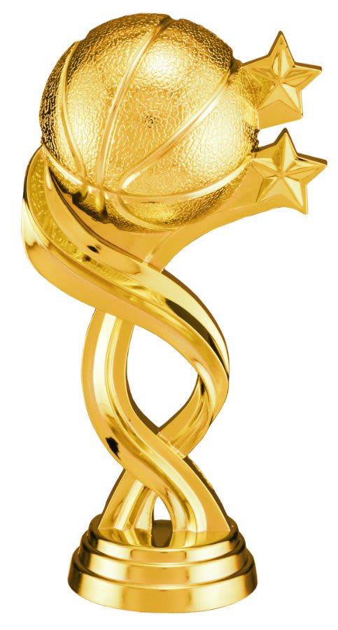 5" Gold Basketball Twisted Sport Figure