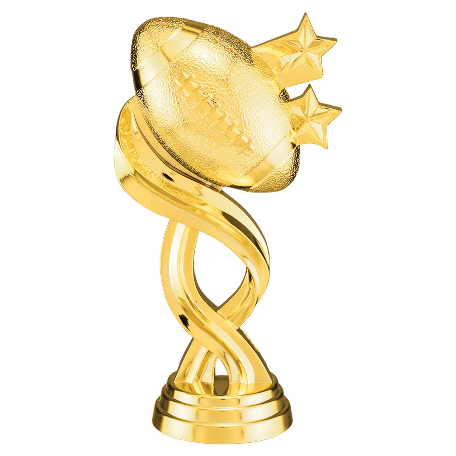5" Gold Football Twisted Sport Figure