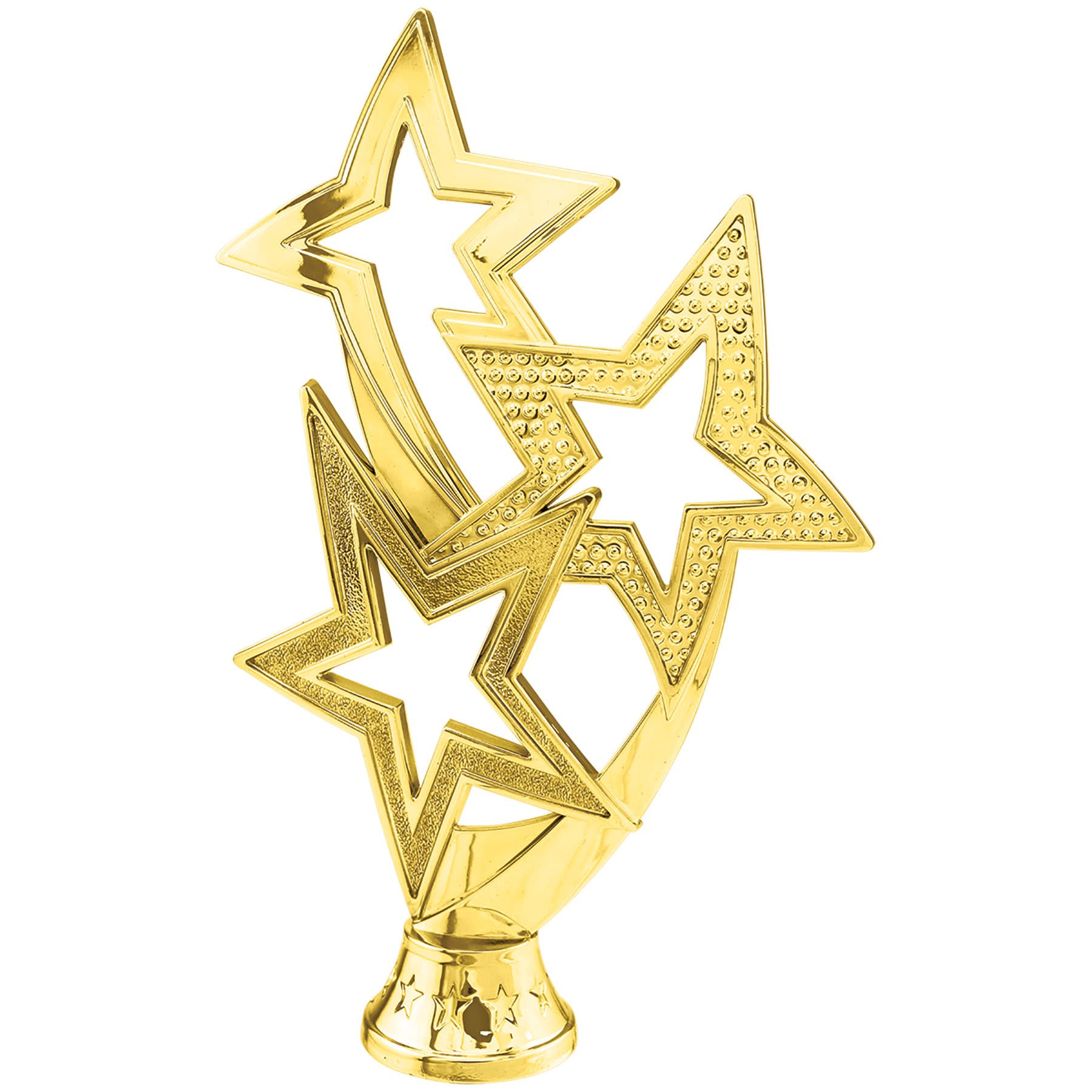 6 1/2" Gold 3 Star Arched Figure